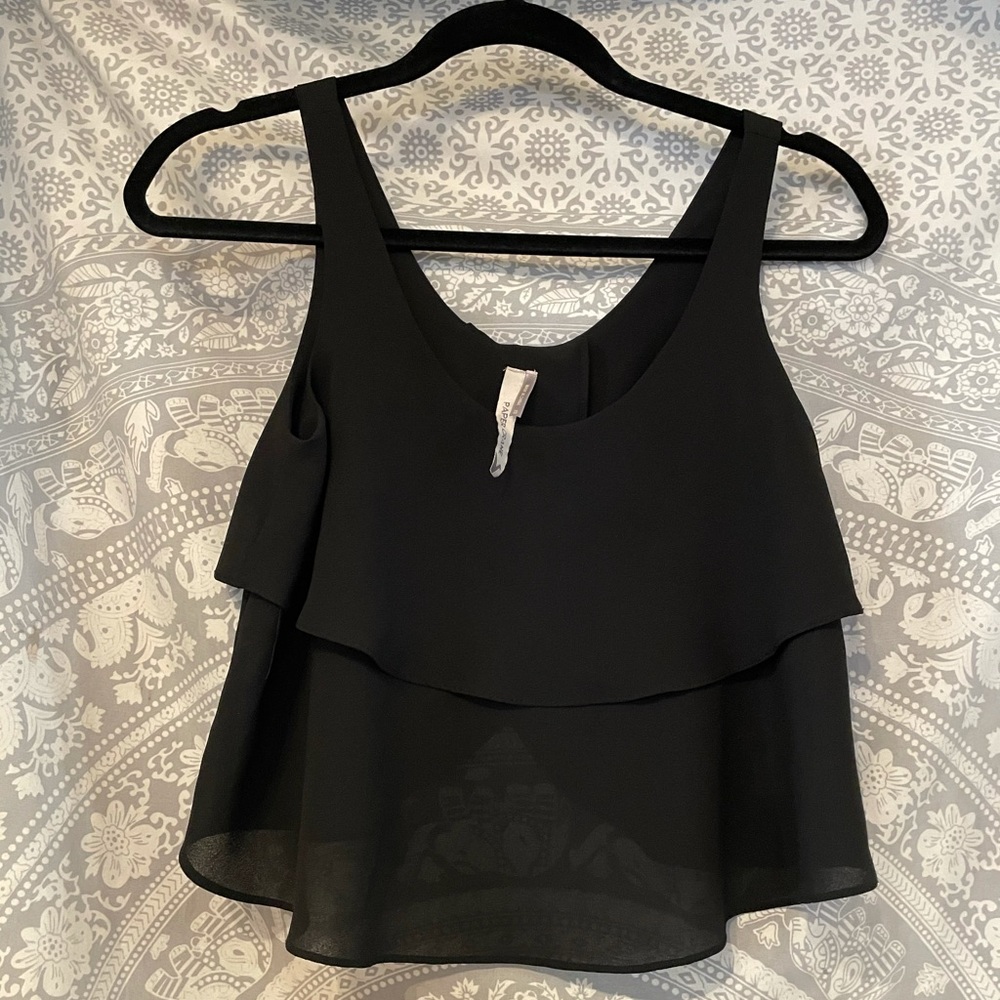 Black Layered Crop Top